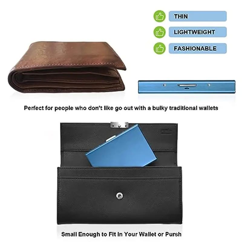 Vicloon Porta carte di credito Uomo Blu 1599808 miniatura 3