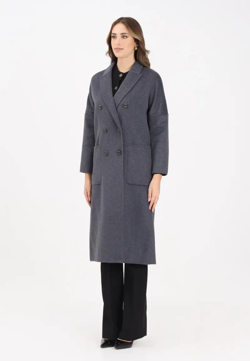 Cappotto lungo grigio da donna