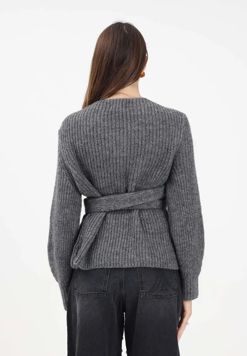 VICOLO Cardigan Donna Grigio 3881749 miniatura 3