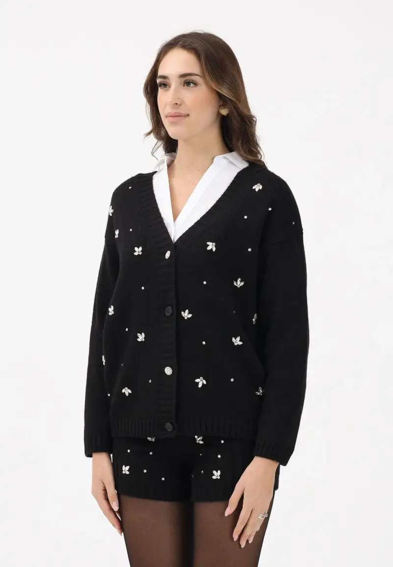 VICOLO Cardigan Donna Nero 3964067