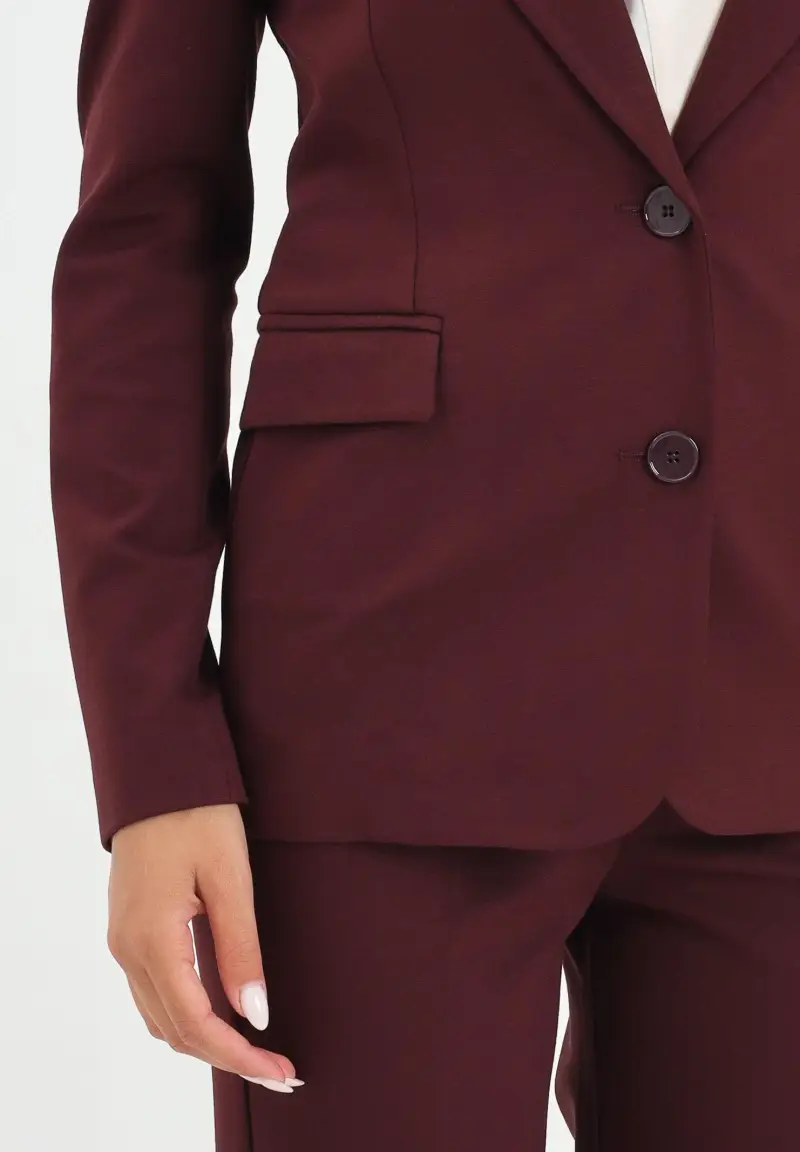 Giacca bordeaux da donna miniatura 3