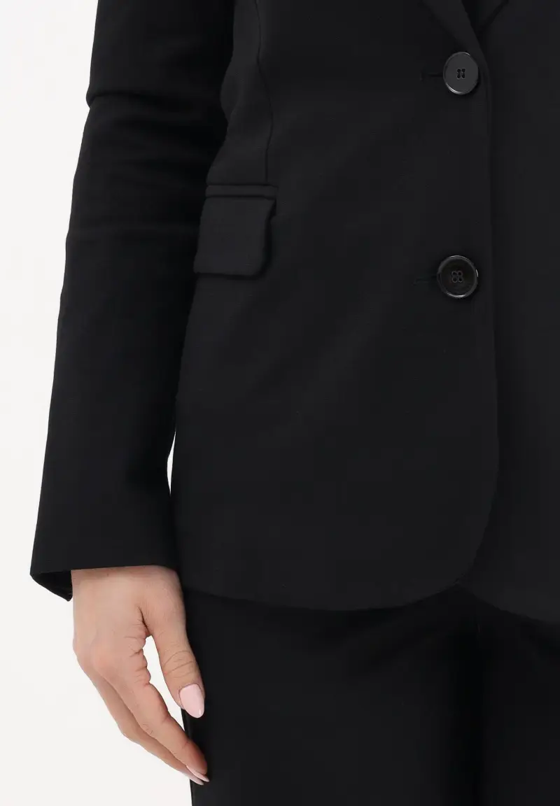 Giacca monopetto nera da donna miniatura 3