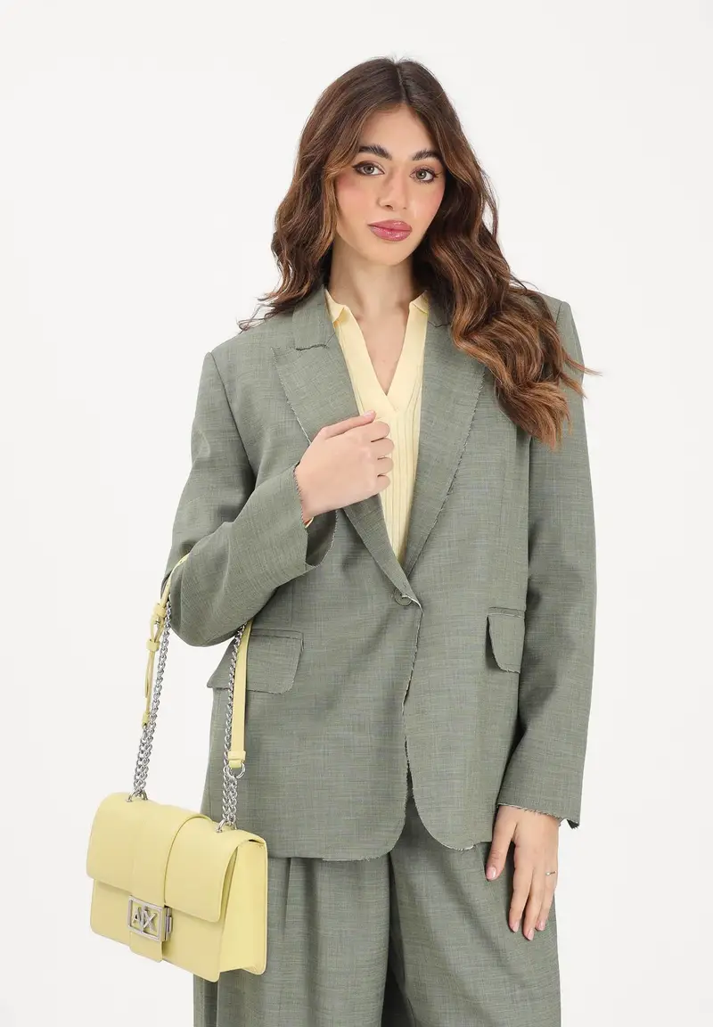 Giacca verde salvia da donna miniatura 2