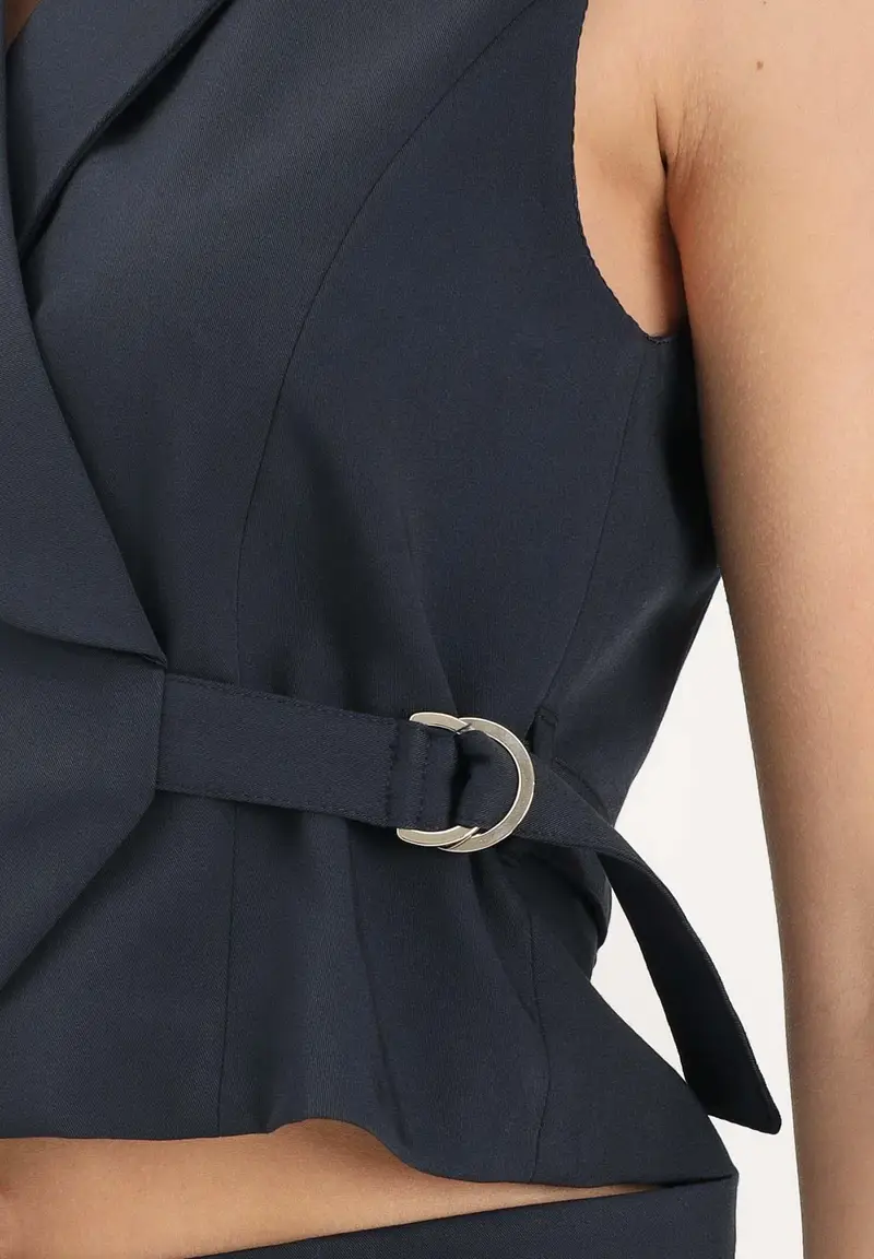 VICOLO Gilet Donna Blu 4215527 miniatura 3