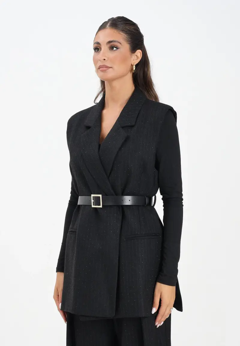 VICOLO Gilet Donna Nero 2817589
