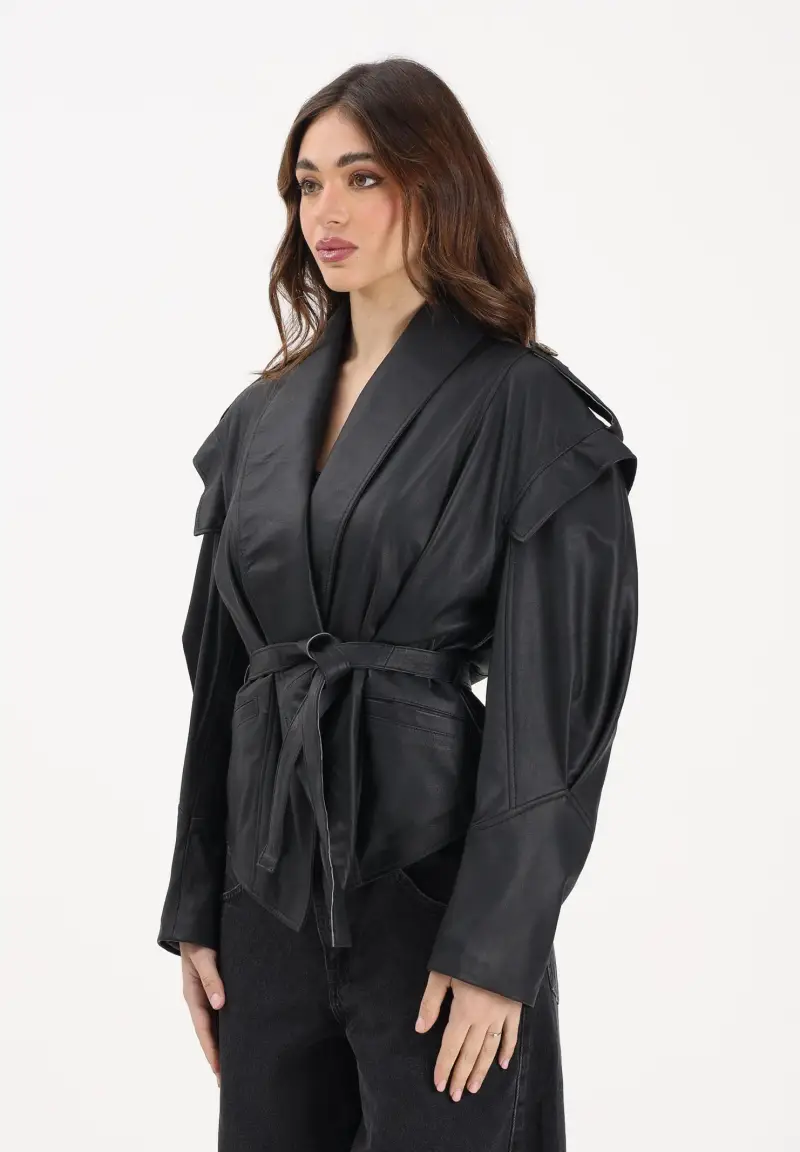 Giubbotto di pelle Marant nero da donna