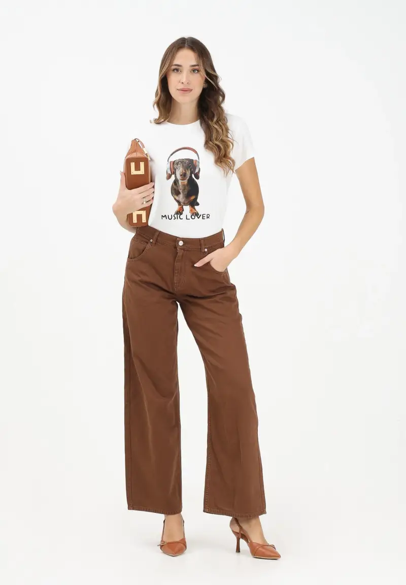 VICOLO Jeans Donna Marrone 3622845 miniatura 2