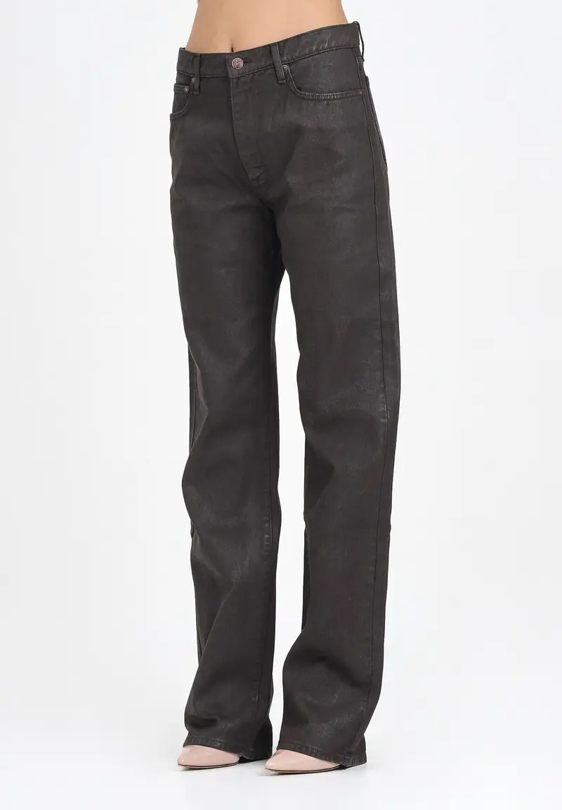 VICOLO Jeans Donna Marrone 1284994