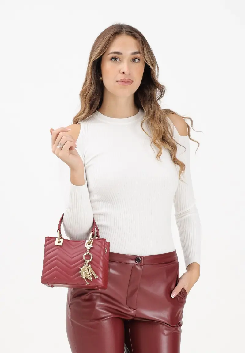 Maglia girocollo bianca da donna con spalle scoperte miniatura 2