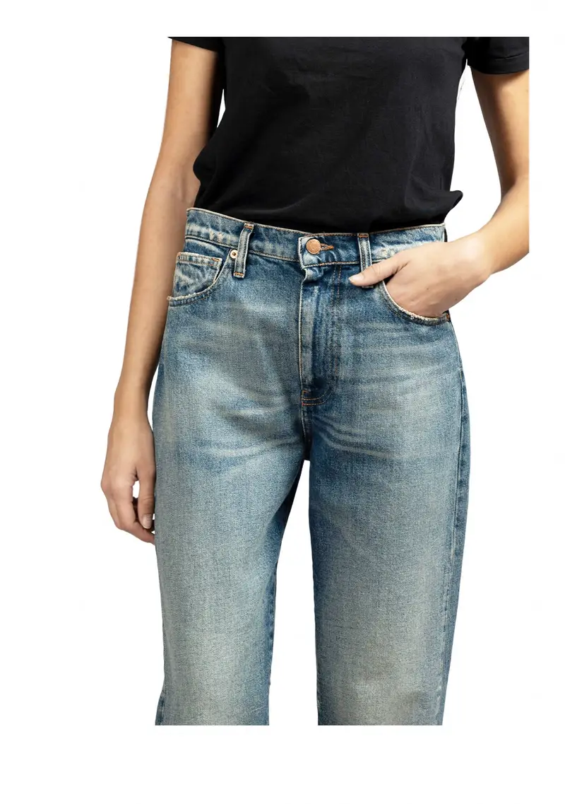 VICOLO - Pantalone Donna Denim Blu miniatura 3