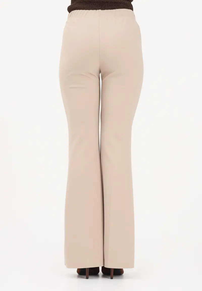 Pantalone elegante beige da donna miniatura 3