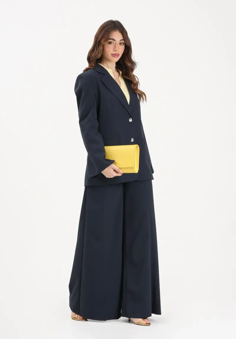 Pantalone elegante blu da donna miniatura 2