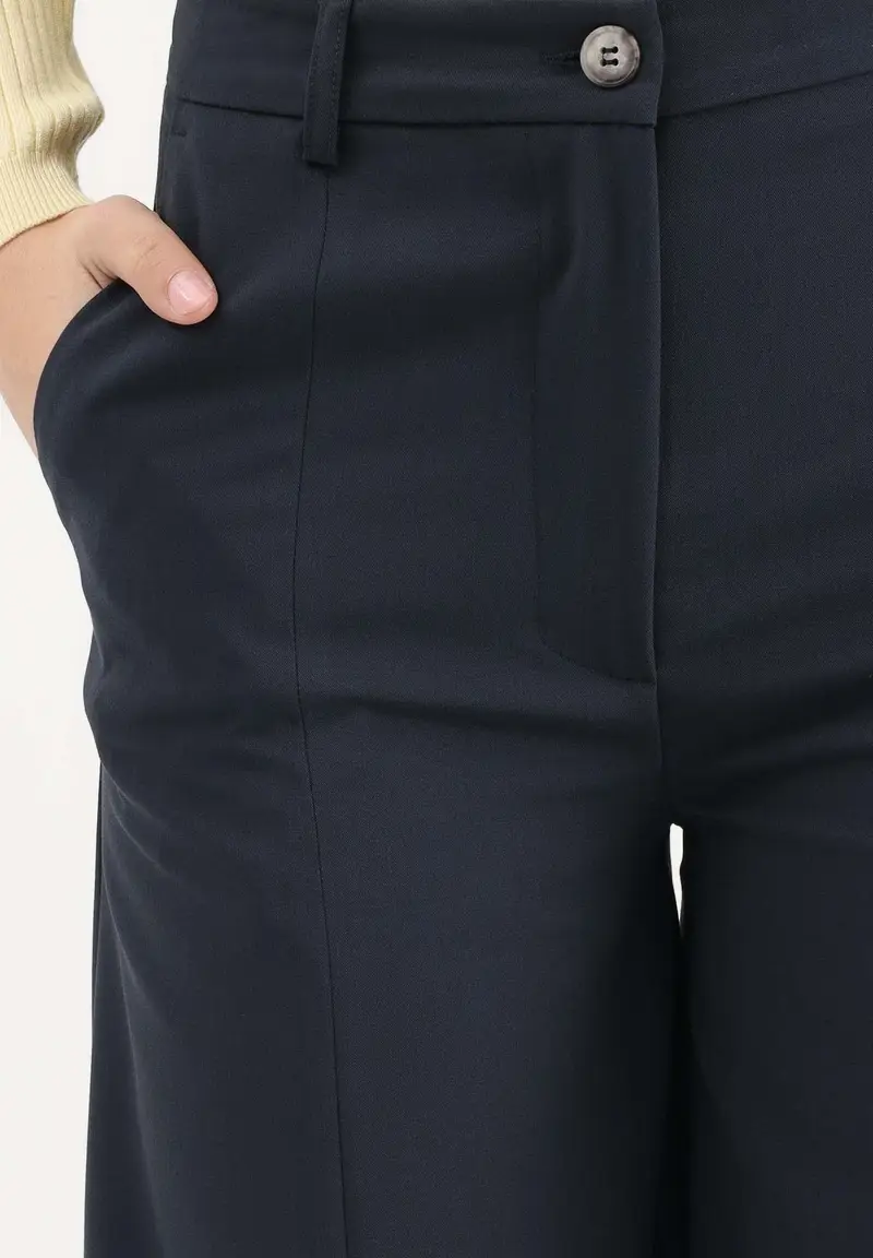Pantalone elegante blu da donna miniatura 3