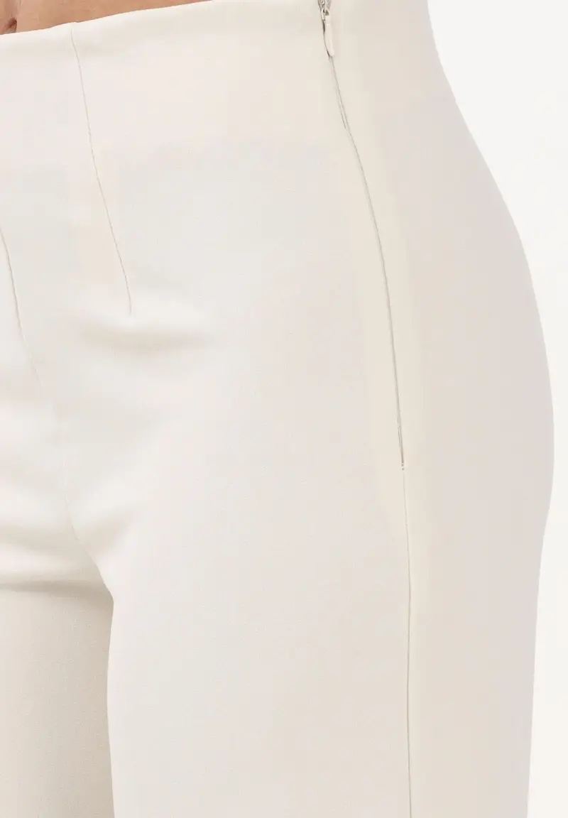 Pantalone elegante burro da donna dal taglio palazzo miniatura 3