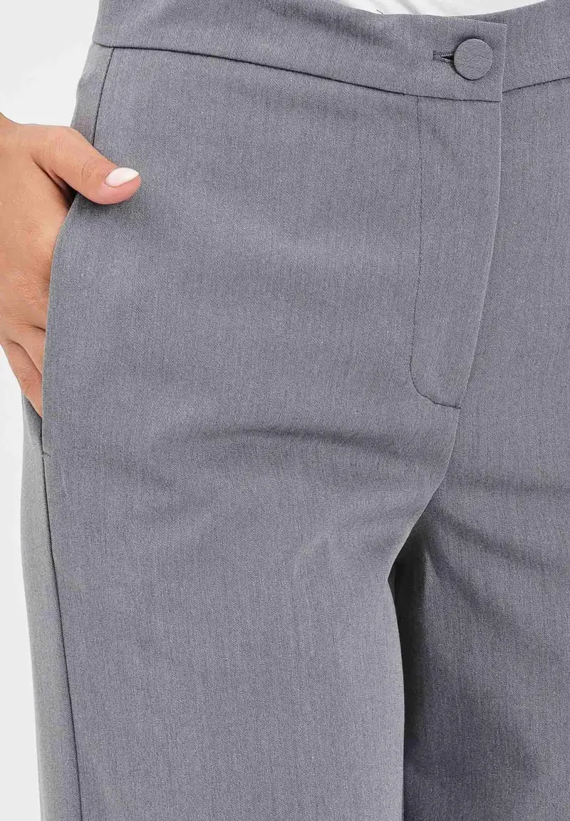 Pantalone elegante grigio da donna miniatura 3