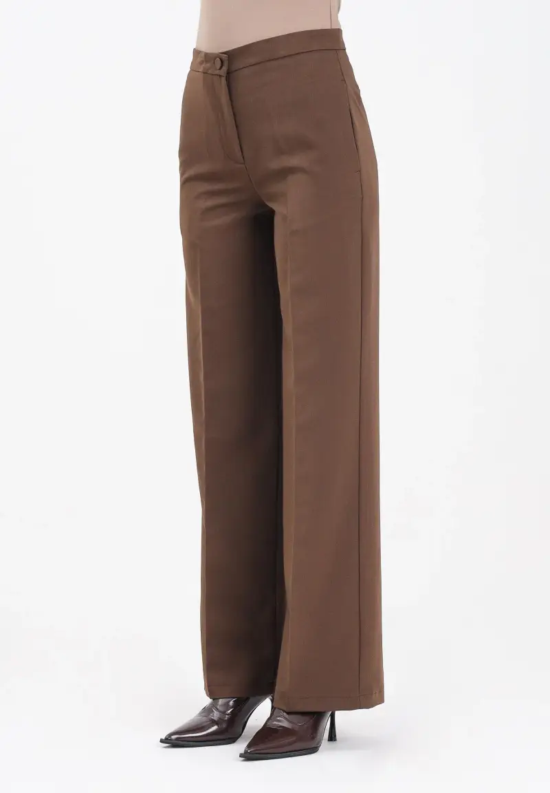 Pantalone elegante marrone da donna