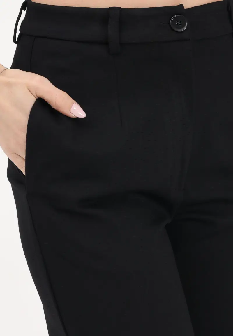 Pantalone elegante nero da donna miniatura 3