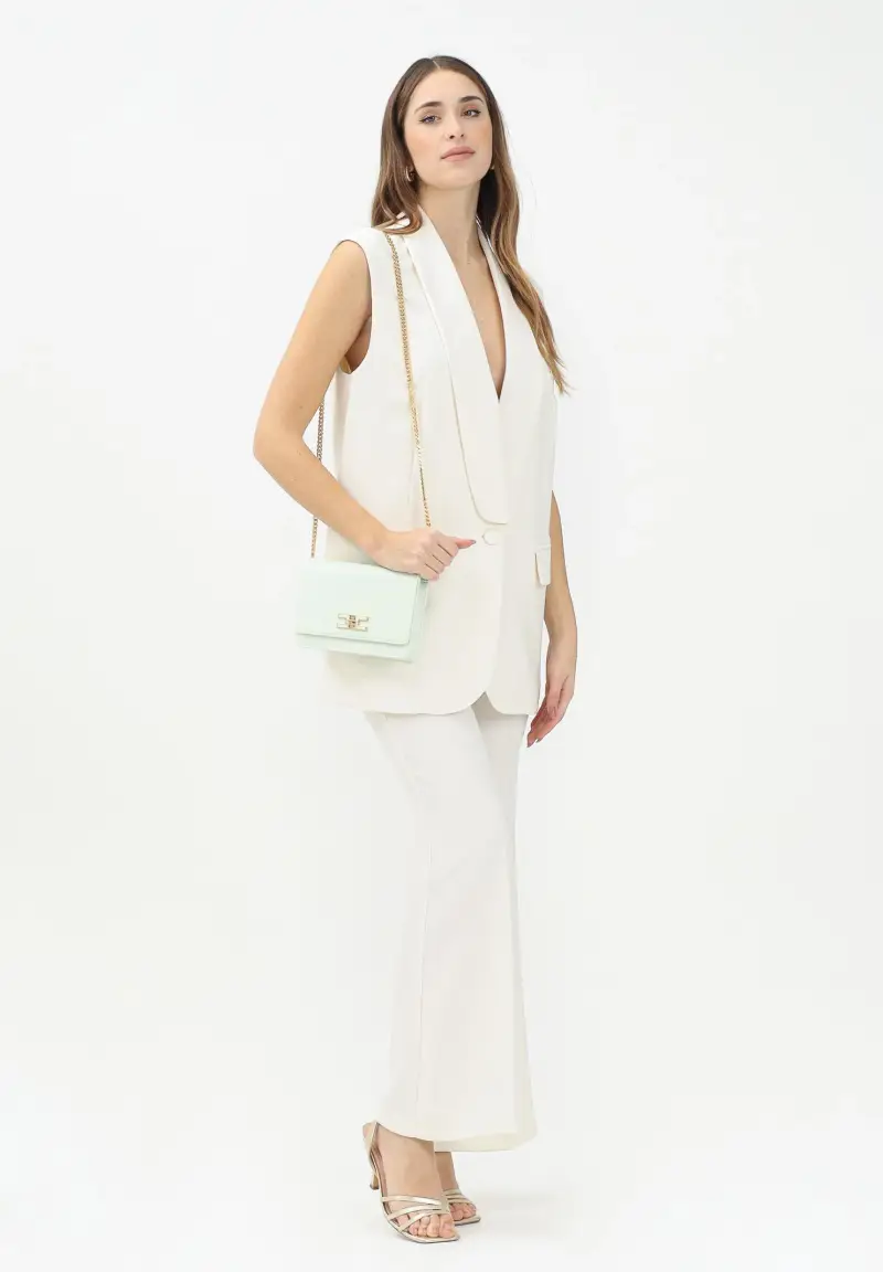 Pantalone elegante panna da donna miniatura 2