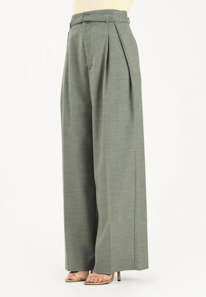 Pantalone elegante verde salvia da donna