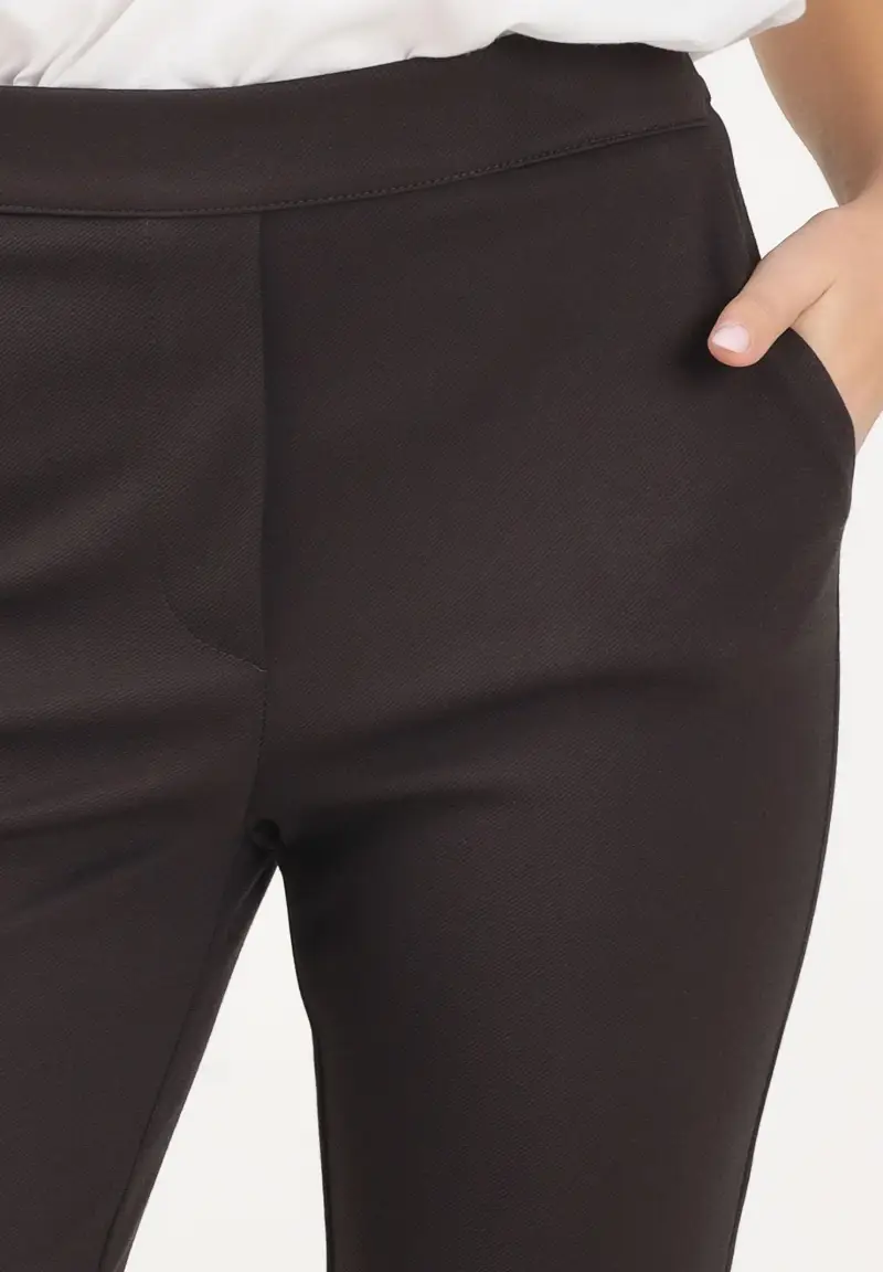 Pantalone marrone da donna miniatura 3