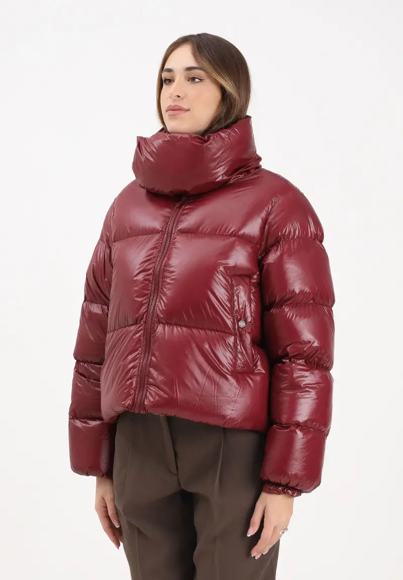 Piumino bordeaux da donna