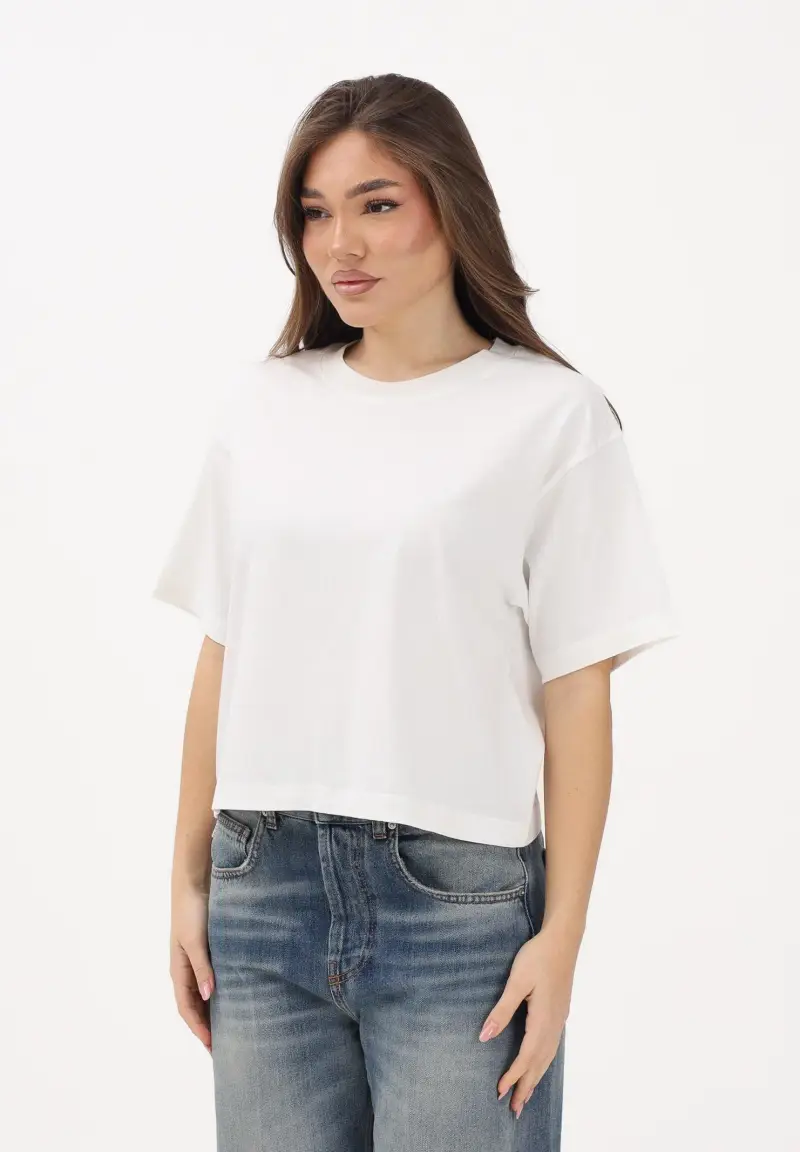 T-shirt a manica corta bianca da donna