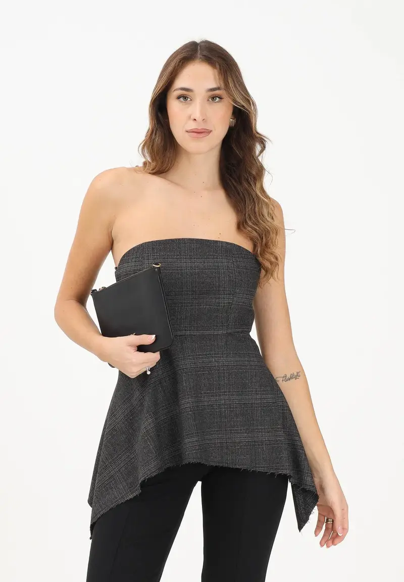 VICOLO Top Donna Grigio 3622827 miniatura 2