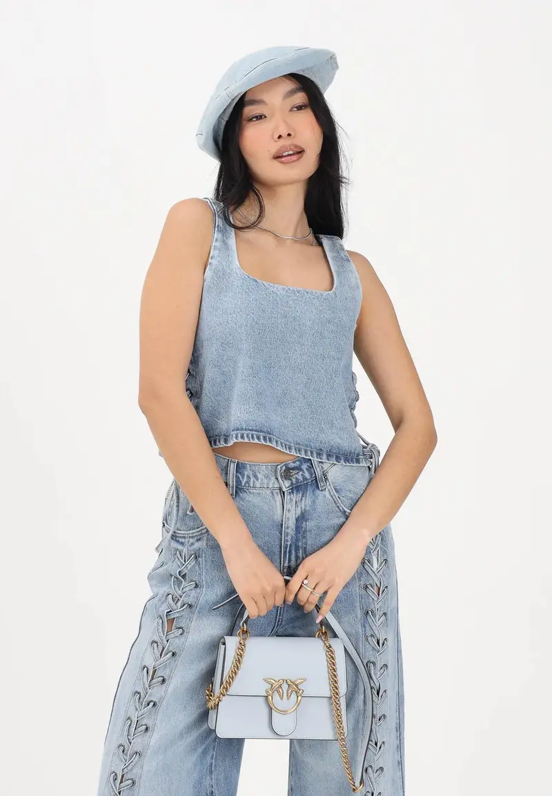 VICOLO Top Donna Denim 4319614 miniatura 2