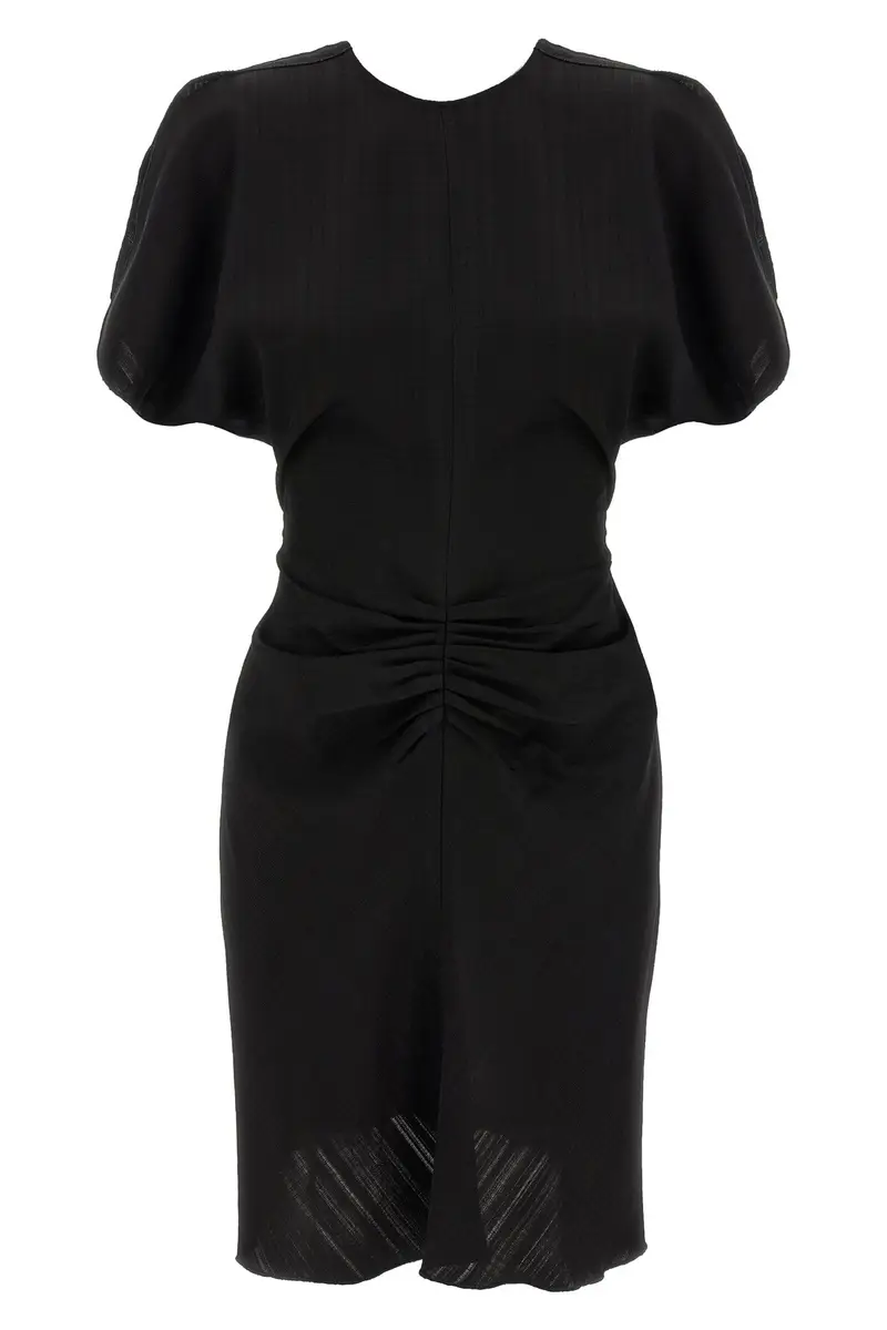 Abito 'Gathered Waist Mini' Nero