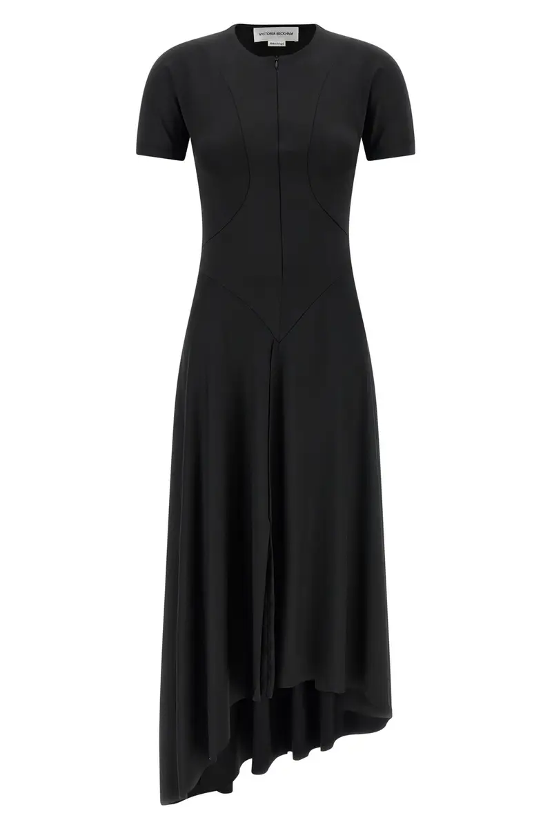 Abito 'Zipped Front' Nero