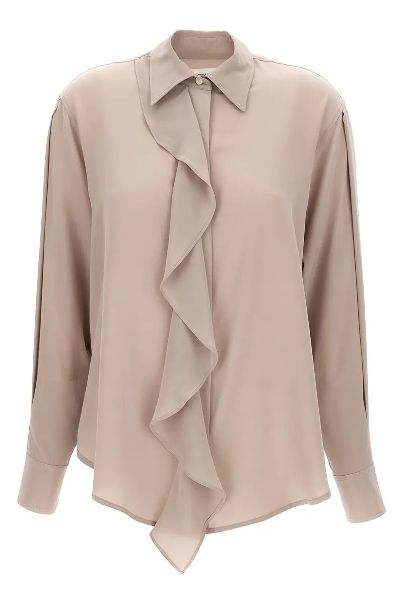 Blusa Asymmetric Ruffle Viola