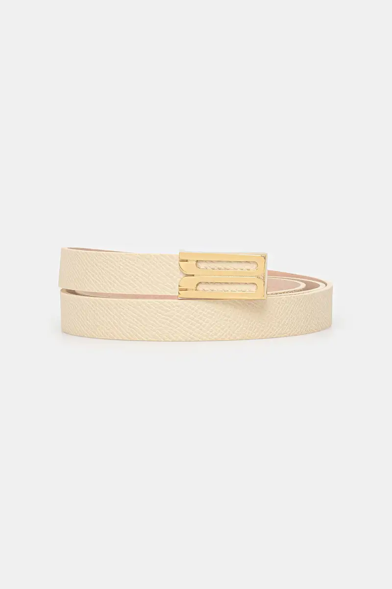 cintura in pelle Beige