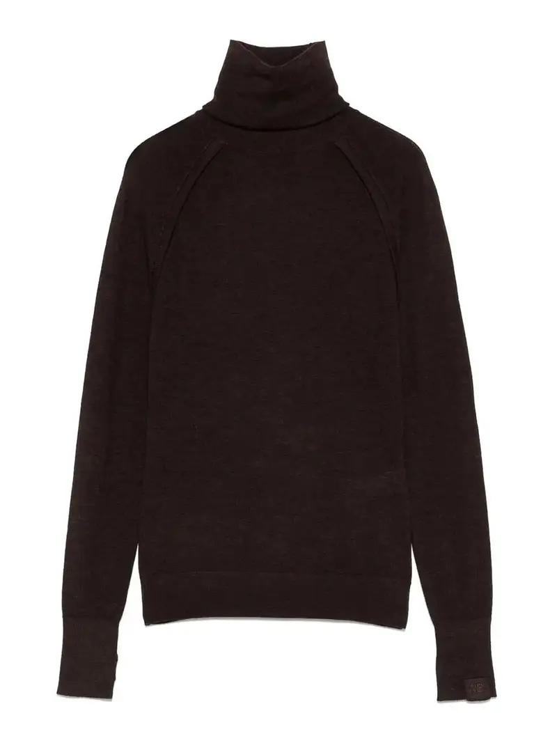 Jumper di lana dal collo alto Marrone