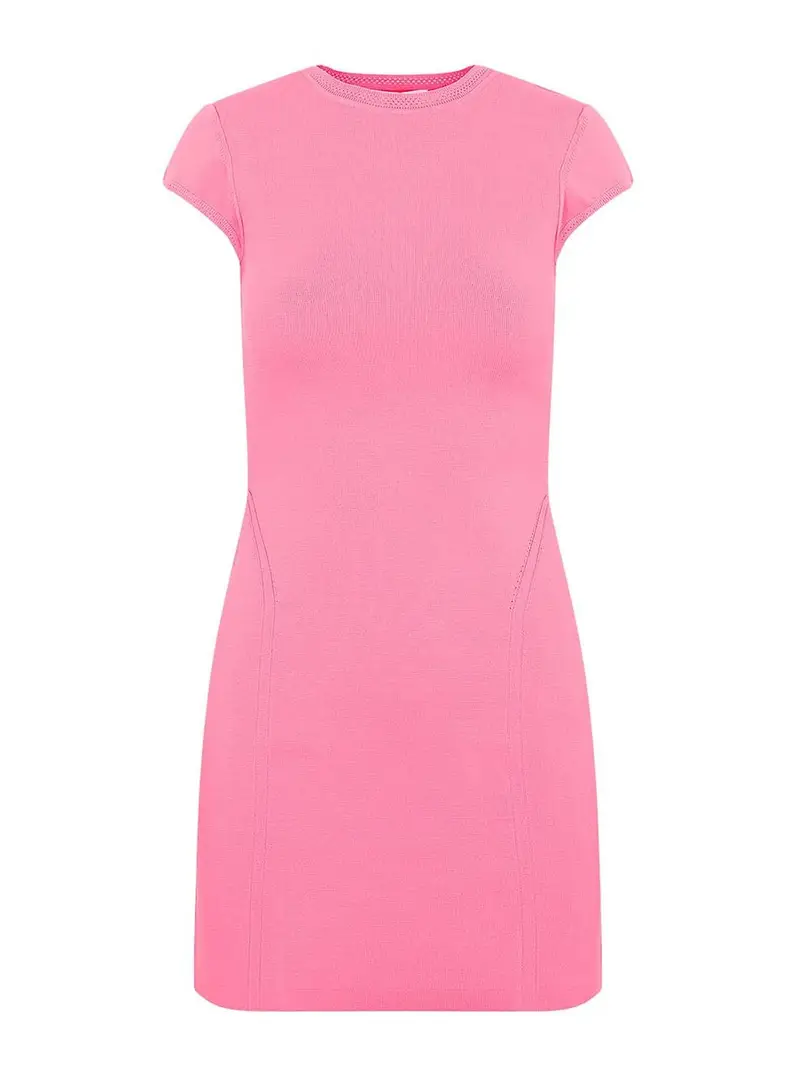 MiniVestito aderente con maniche ad aletta Color Carne E Neutri