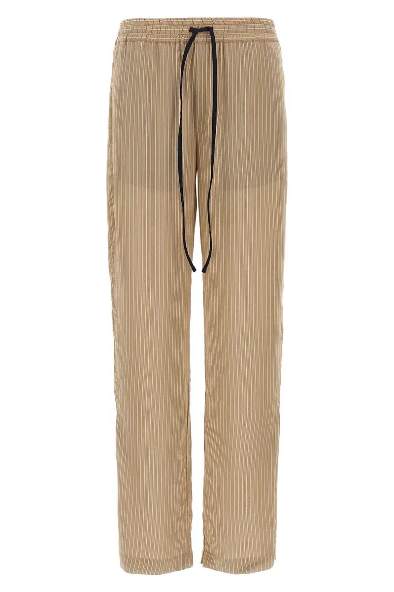 Pantalone Pleat Detail Pyjama Marrone
