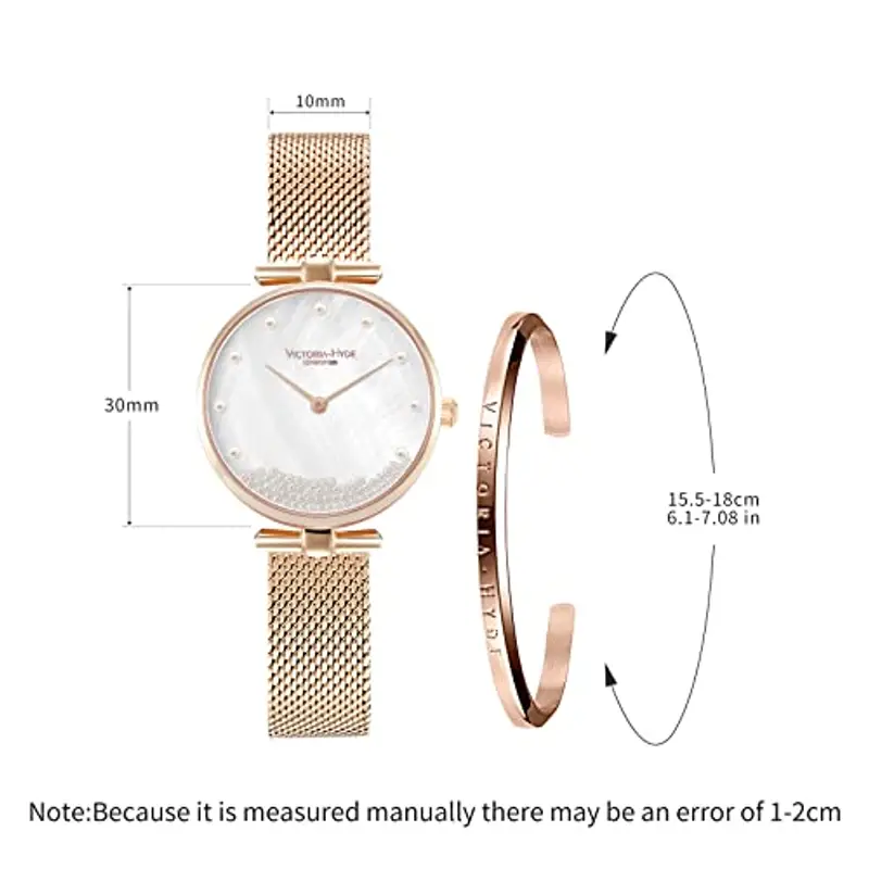 VICTORIA HYDE Orologio da polso da donna, analogico, al quarzo, con quadrante in madreperla miniatura 2