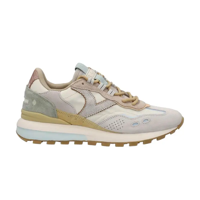 Luna Nylon Beige Argento - Sneakers Donna EUR 40