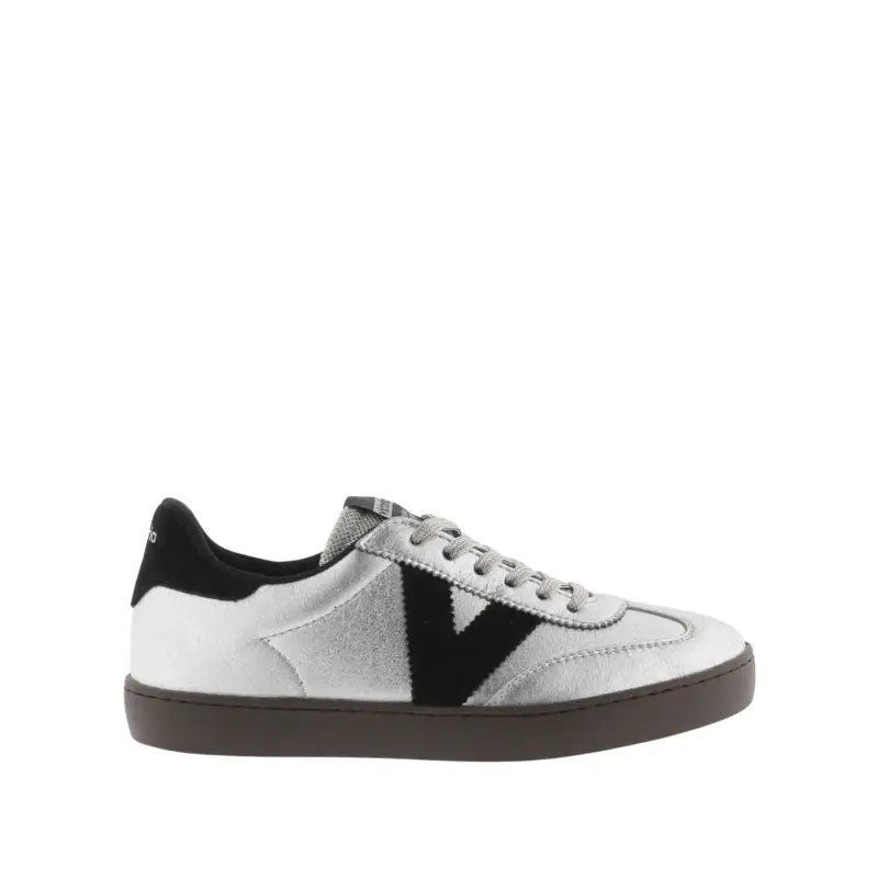 Scarpe da ginnastica in pelle metallizzata e pelle scamosciata donna Victoria Berlín Ciclista