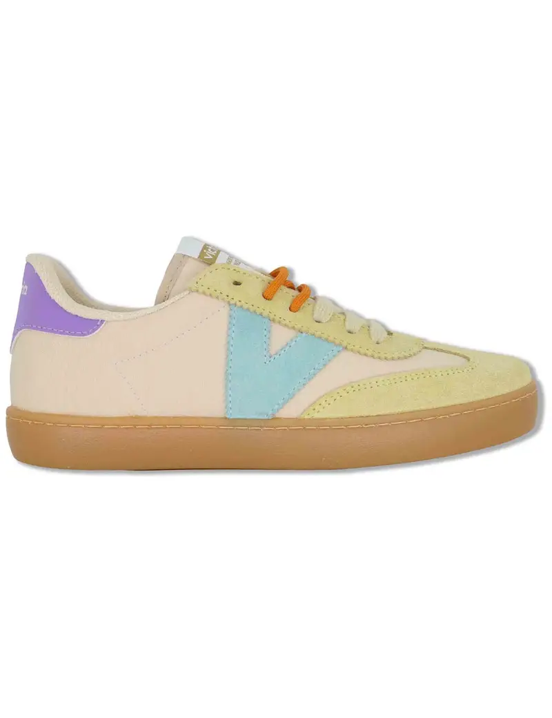 Sneakers Berlin in pelle beige Donna 1126230 23_Vainilla