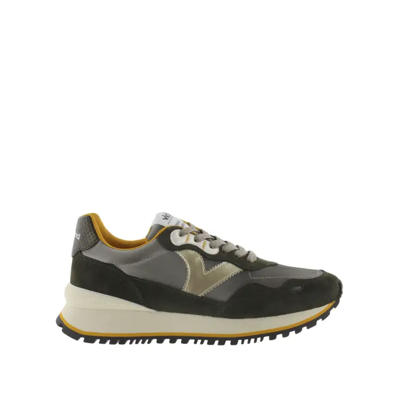 Sneakers in nylon metallizzato e pelle spaccata donna Victoria Viento