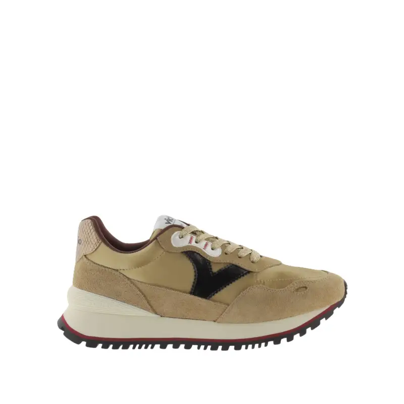 Sneakers in nylon metallizzato e pelle spaccata donna Victoria Viento