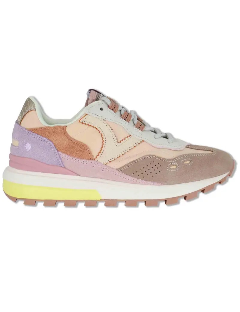 Sneakers Luna in camoscio rosa suola running Donna 1156116 42_Rosa
