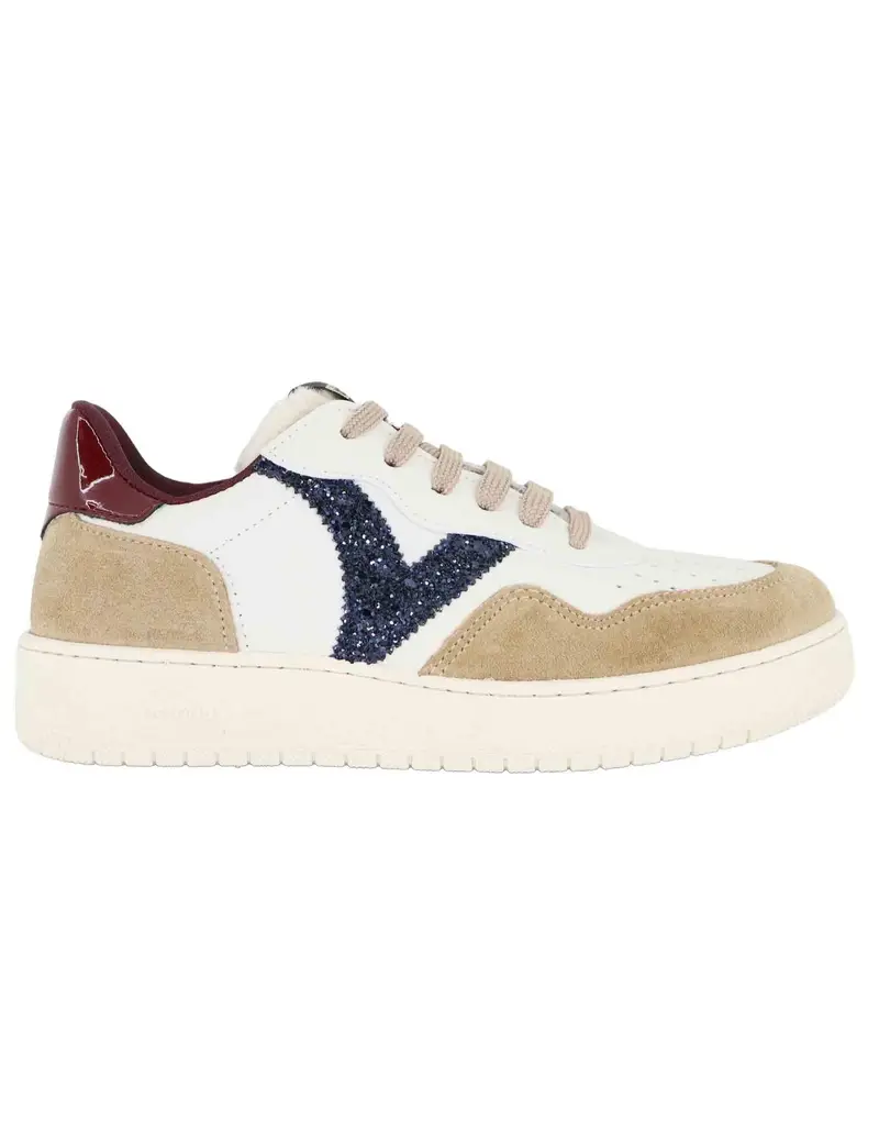 Sneakers Madrid in pelle bianca Donna 1258272 Beige