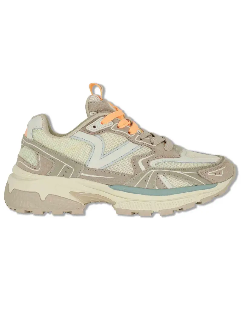 Sneakers Mythos in pelle e tessuto beige Donna 8809104 80_Beige