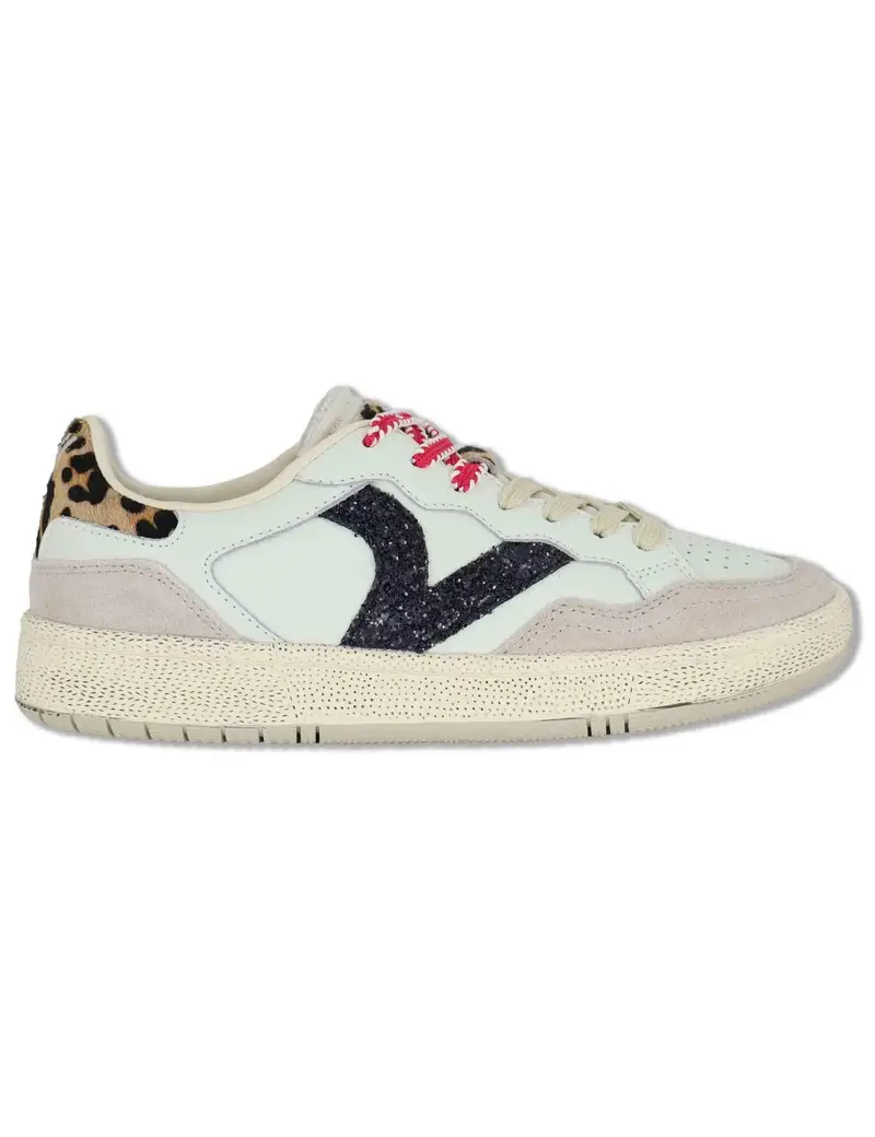 Sneakers Smesh in pelle bianca con riporti in contrasto Donna 8806117 20_Blanco