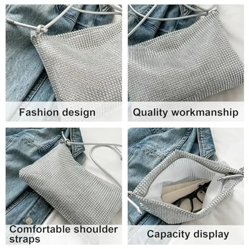 VIDSTW Pochette Donna Argento 2161669 miniatura 3