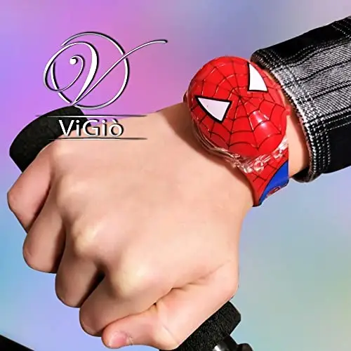 ViGiò Orologio Spider maschera Dora Orologio elettronico da bambino ragazzo, rosso miniatura 3