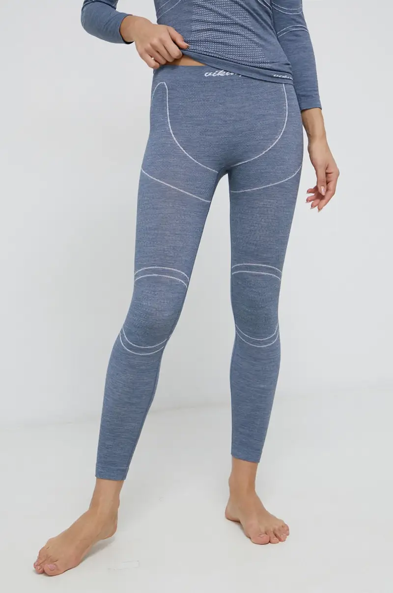 biancheria intima funzionale in lana Blu miniatura 3