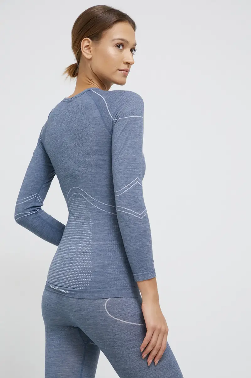 biancheria intima funzionale in lana Blu miniatura 4