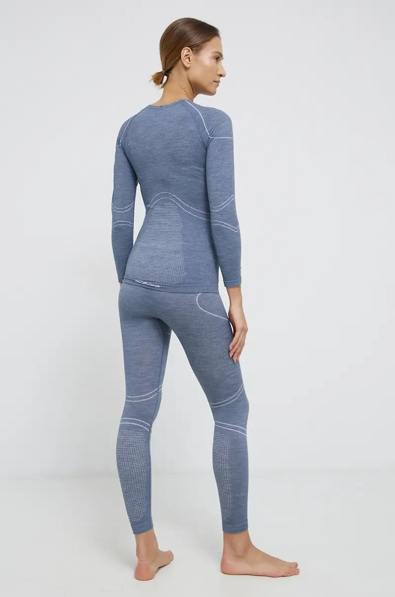 biancheria intima funzionale in lana Blu miniatura 5